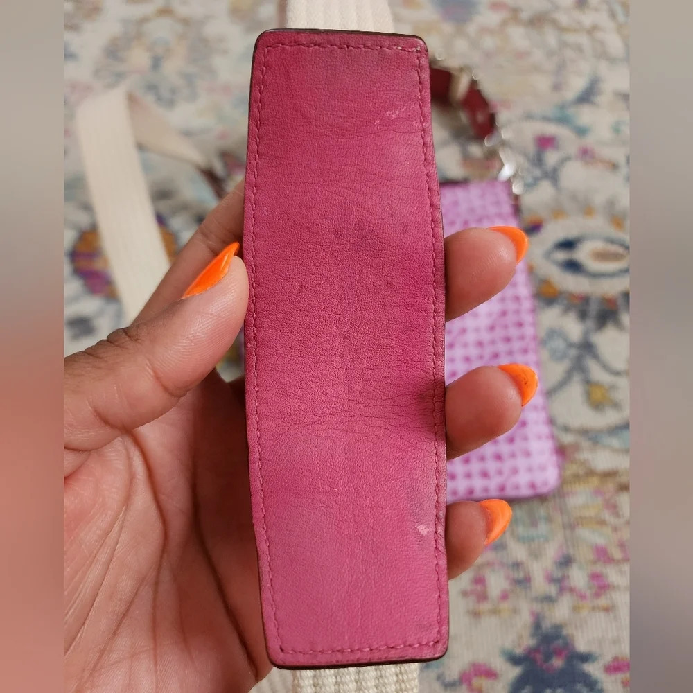 Coach Penelope Op Art Pink Coated Canvas Swingpack Crossbody Bag Handbag Purse - Picture 16 of 16